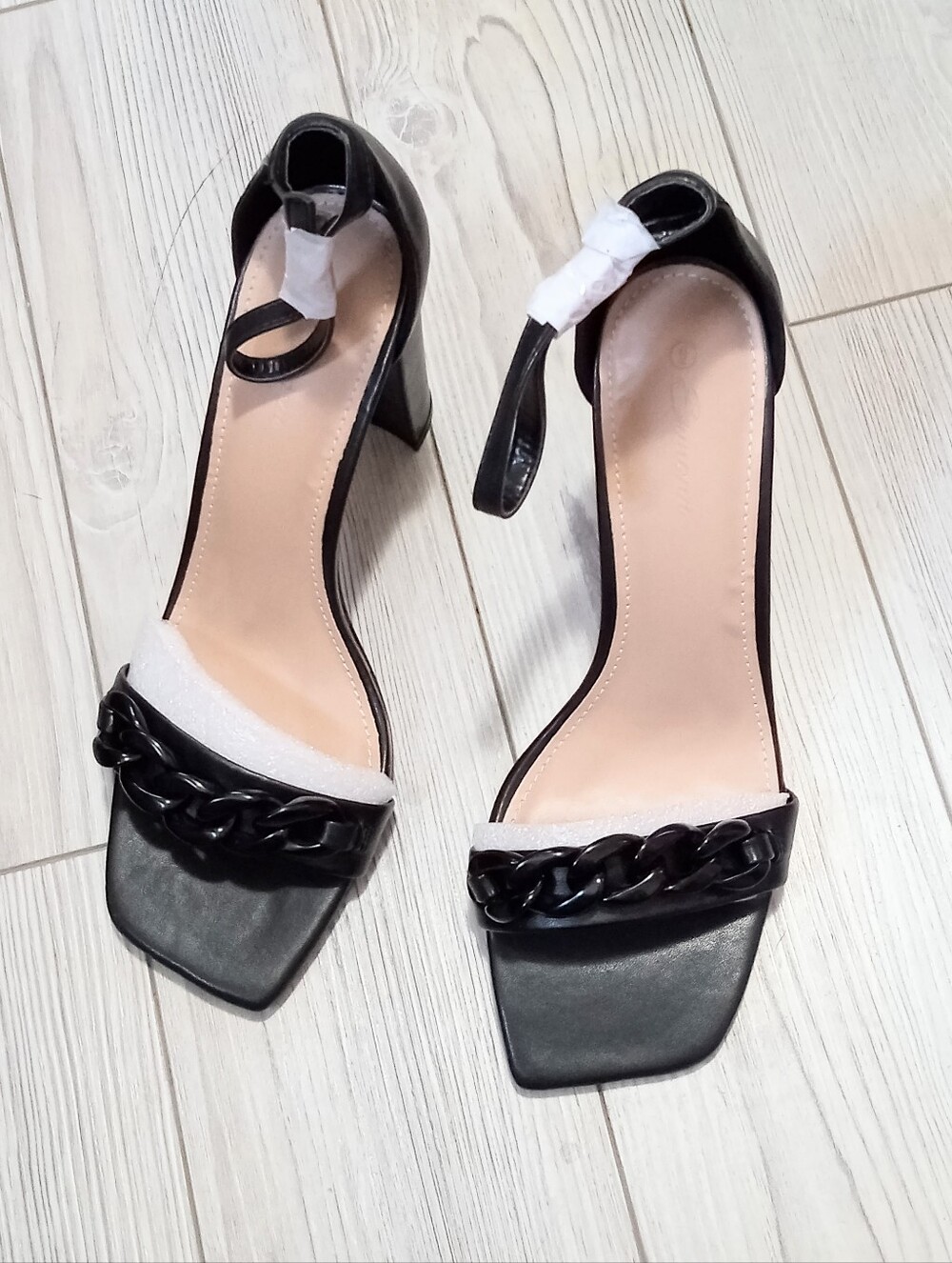 (S-4878) Ermonn Women's Heels Open Toe Sz 9